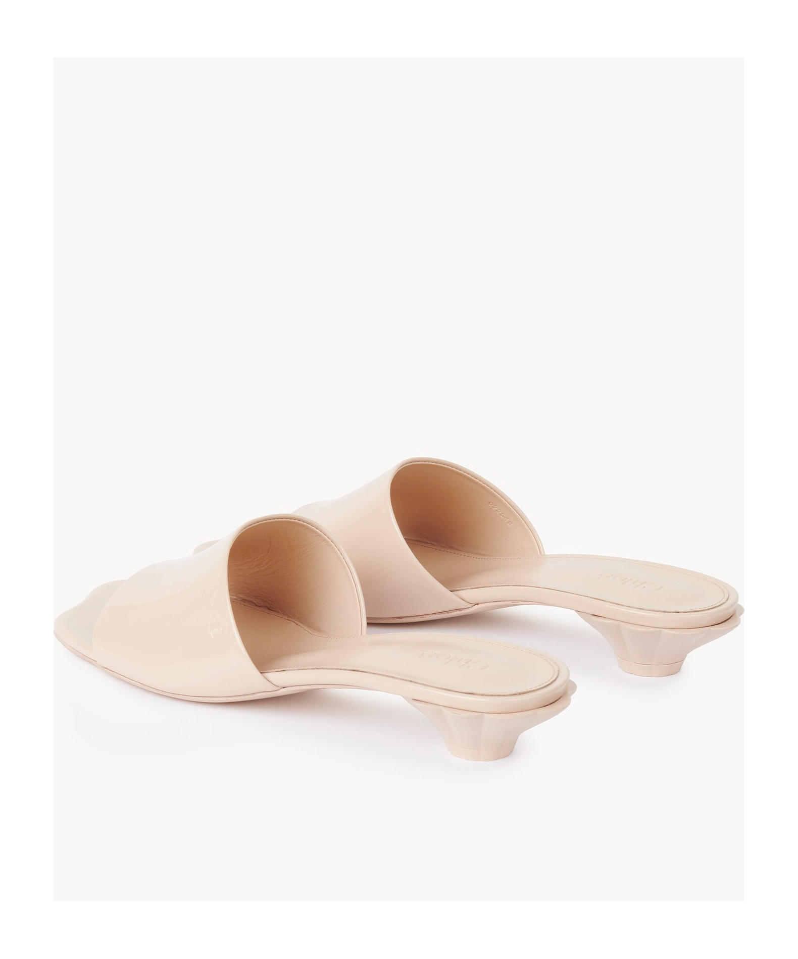 Chloé Open Toe Low Heel Sandals In Nude