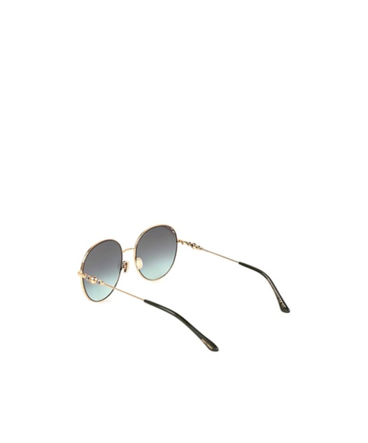 Jimmy Choo Round Sunglasses In Black