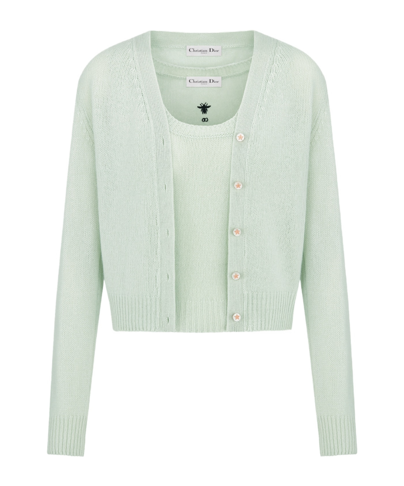 Dior Two-piece Combination Sweater In Green