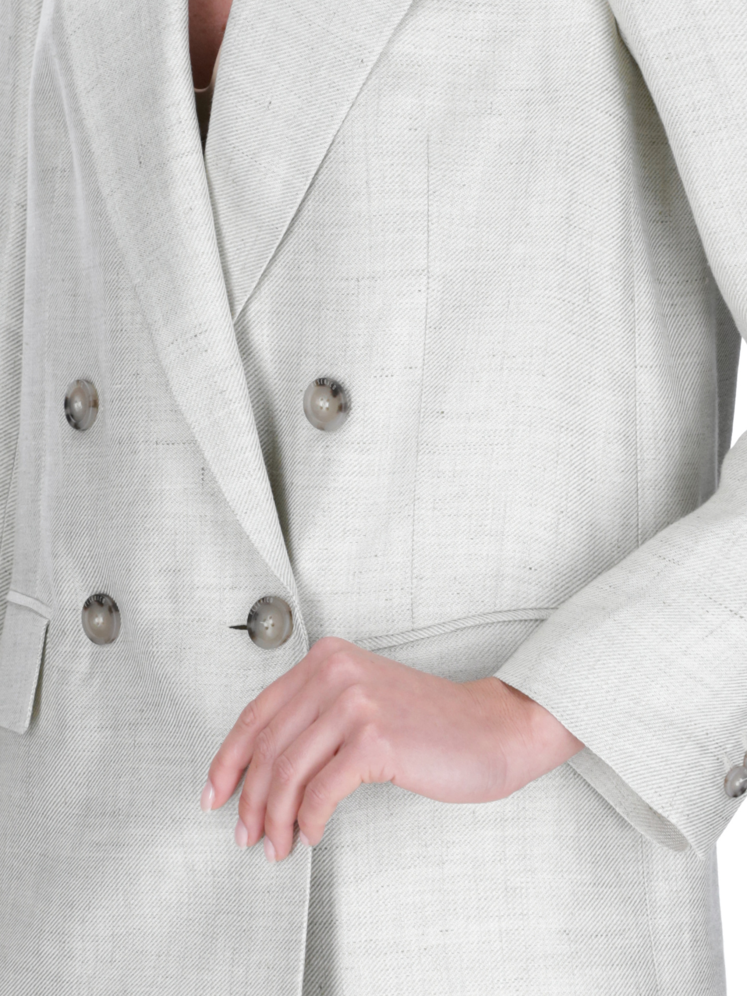 Peserico Lapel Long-sleeved Suit Jacket In Gray