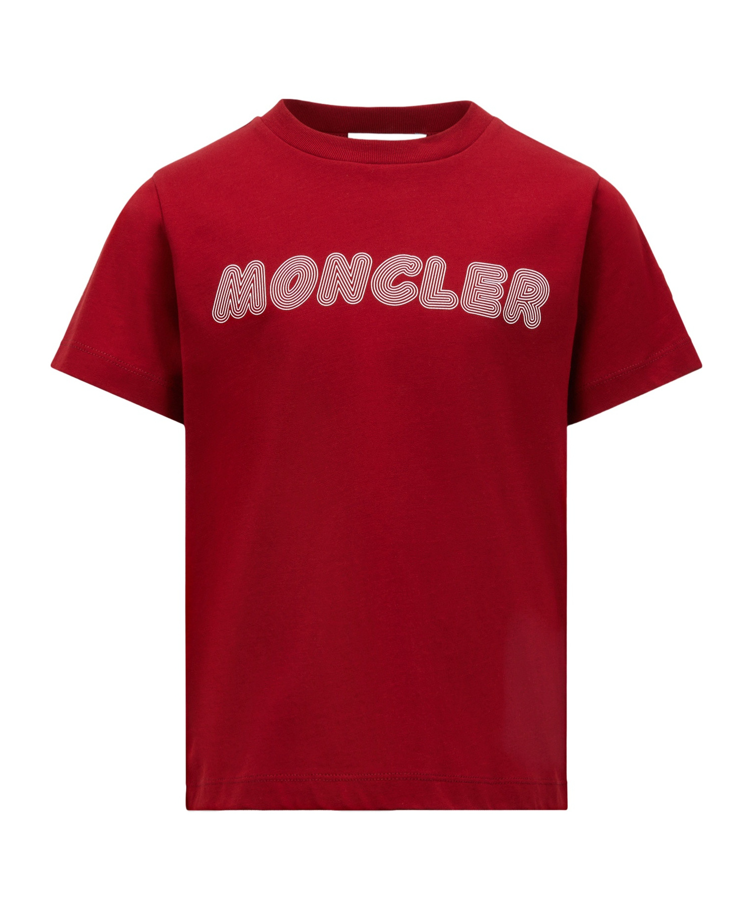 Moncler Open-necked Black Shirt In Red