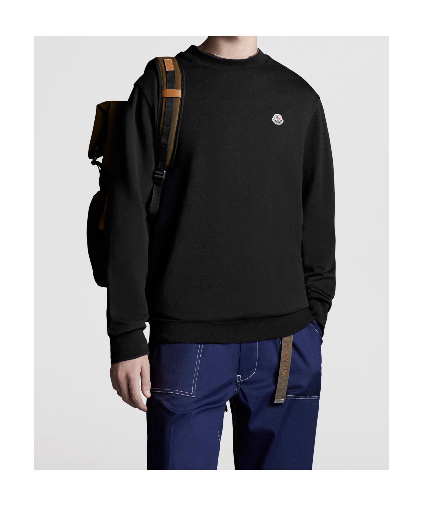 MONCLER LOGO PATCH COTTON SWEATSHIRT