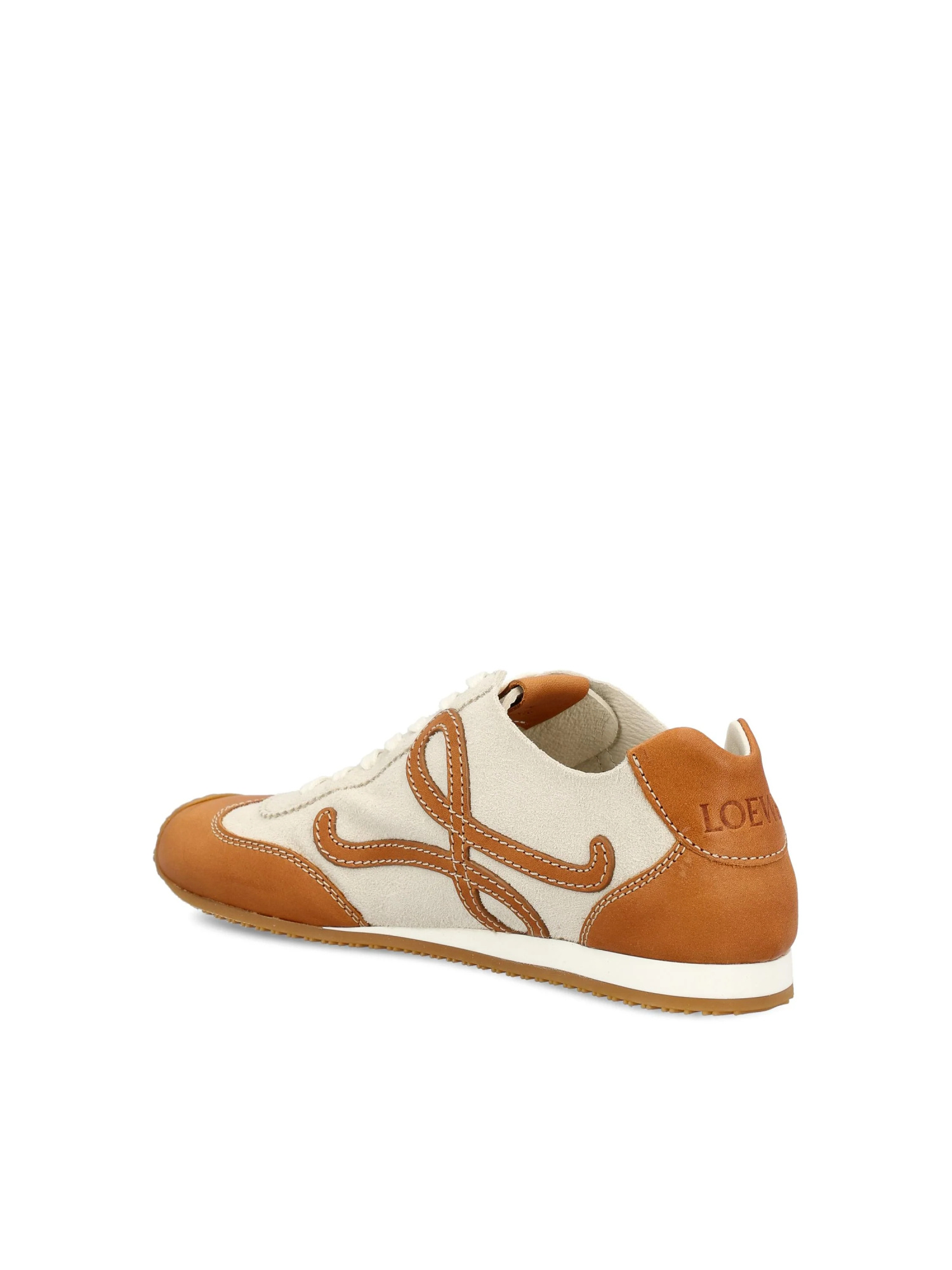 Loewe Ballet Runner 2.0 Leather Logo Sneakers In White