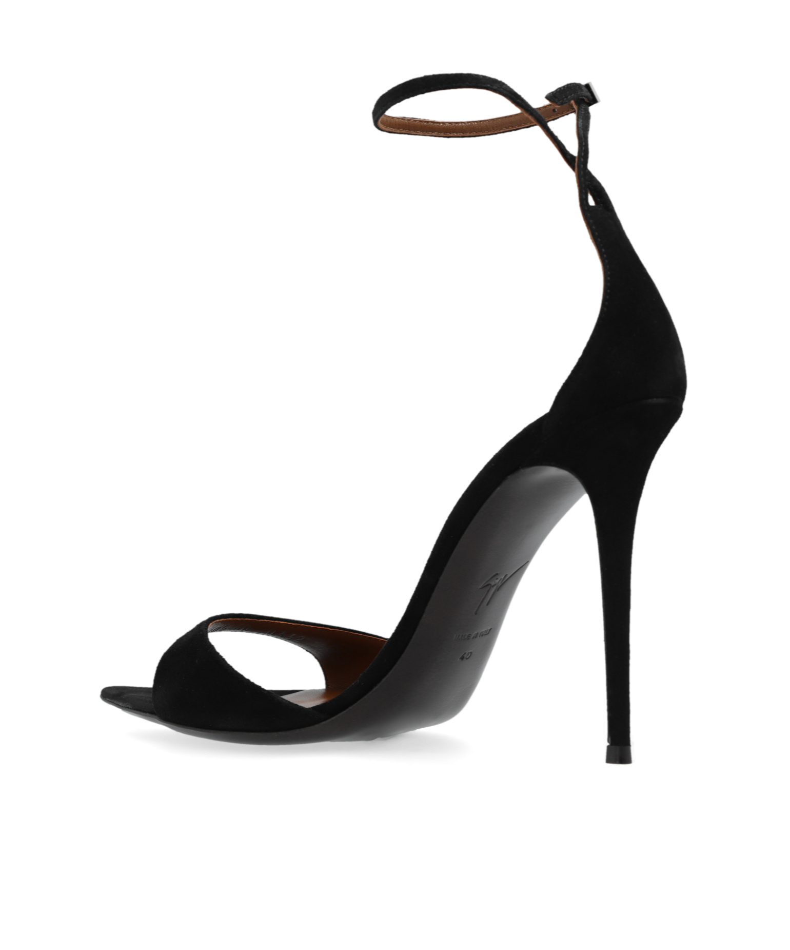 Giuseppe Zanotti Intriigo Strap 105 Sandals In Black Leather In Black