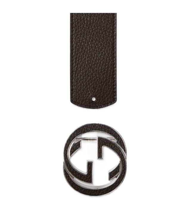 Gucci Reversible Belt With Interlocking G Buckle In Black