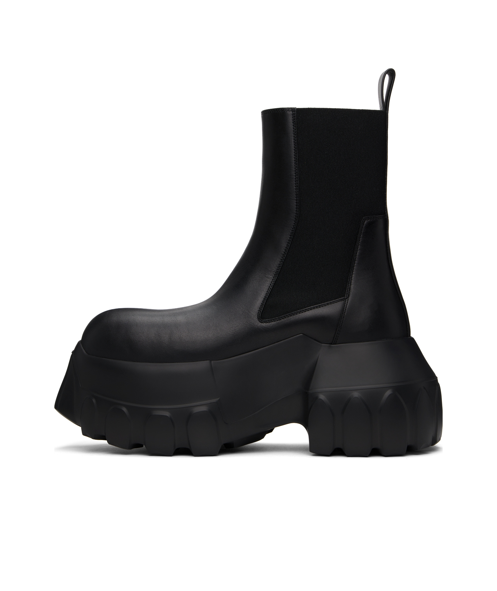 Rick Owens Round Toe Ankle Boots In Black