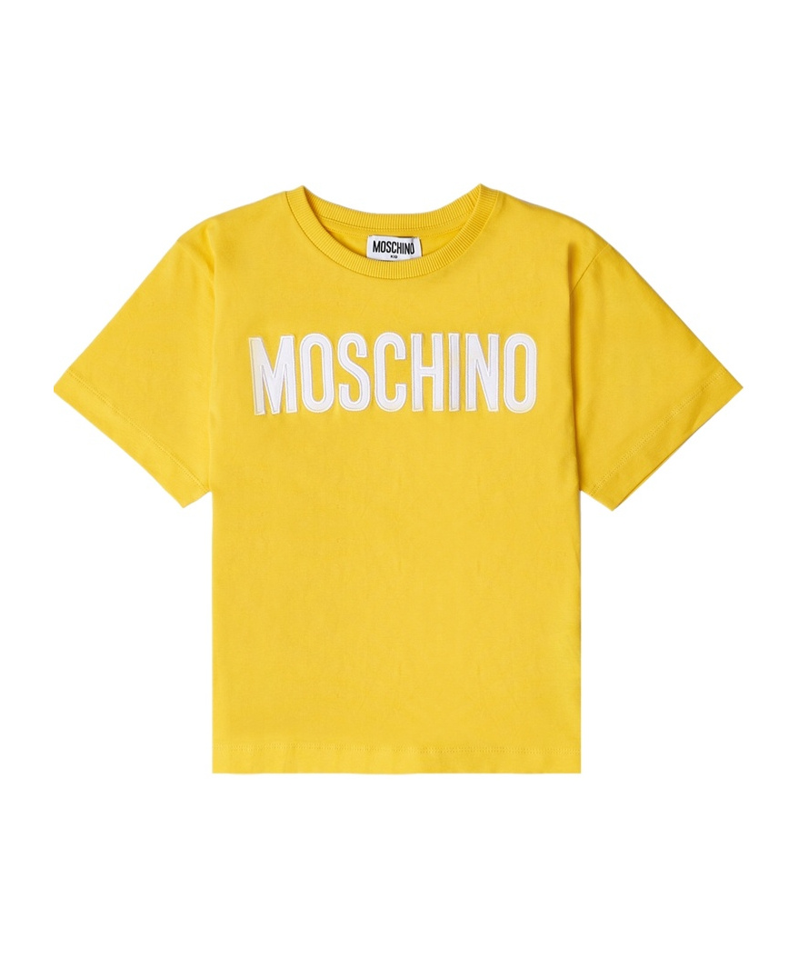Moschino Item O-neck Short-sleeved T-shirt In Yellow