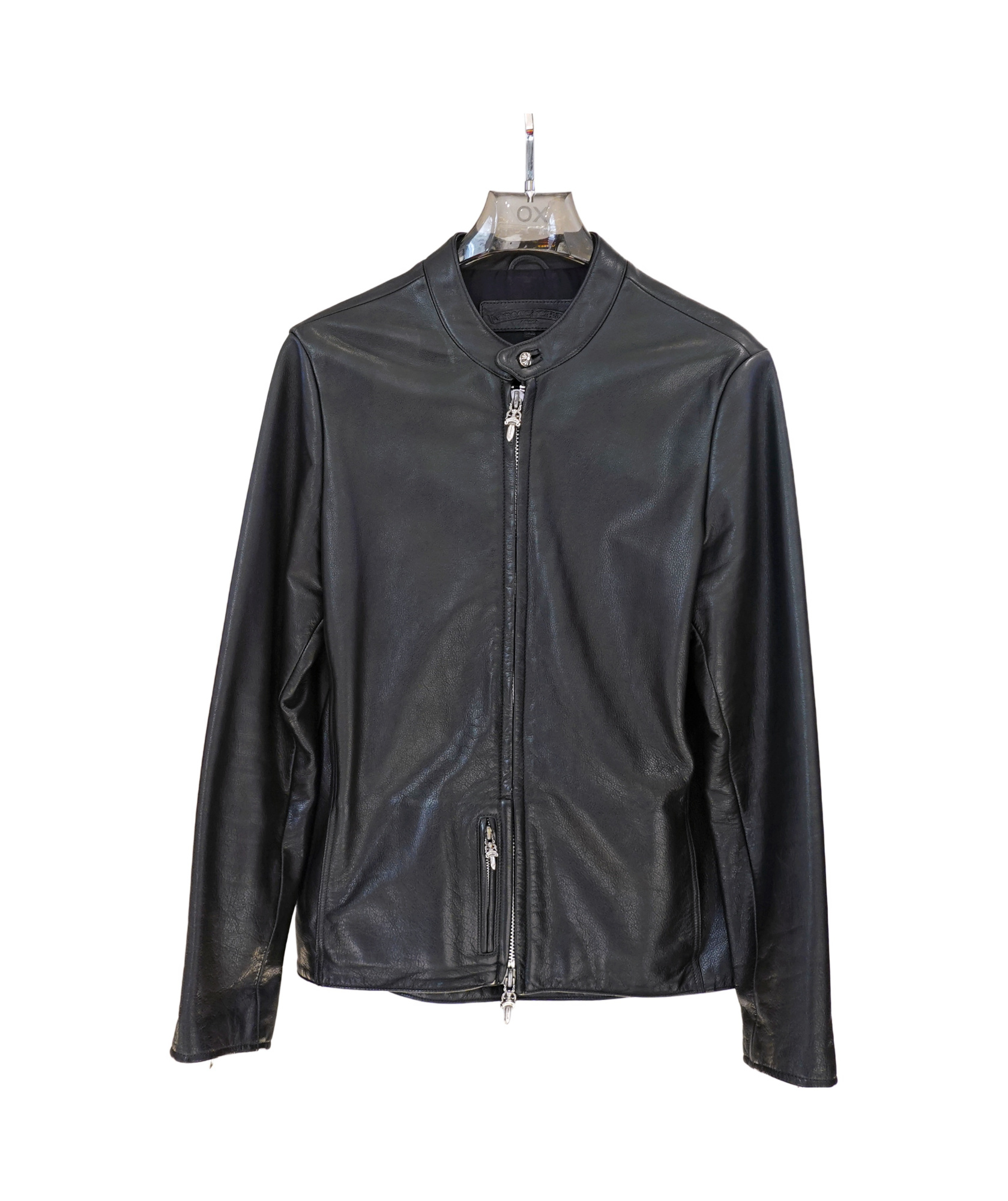 CHROME HEARTS LONG SLEEVE LEATHER JACKET