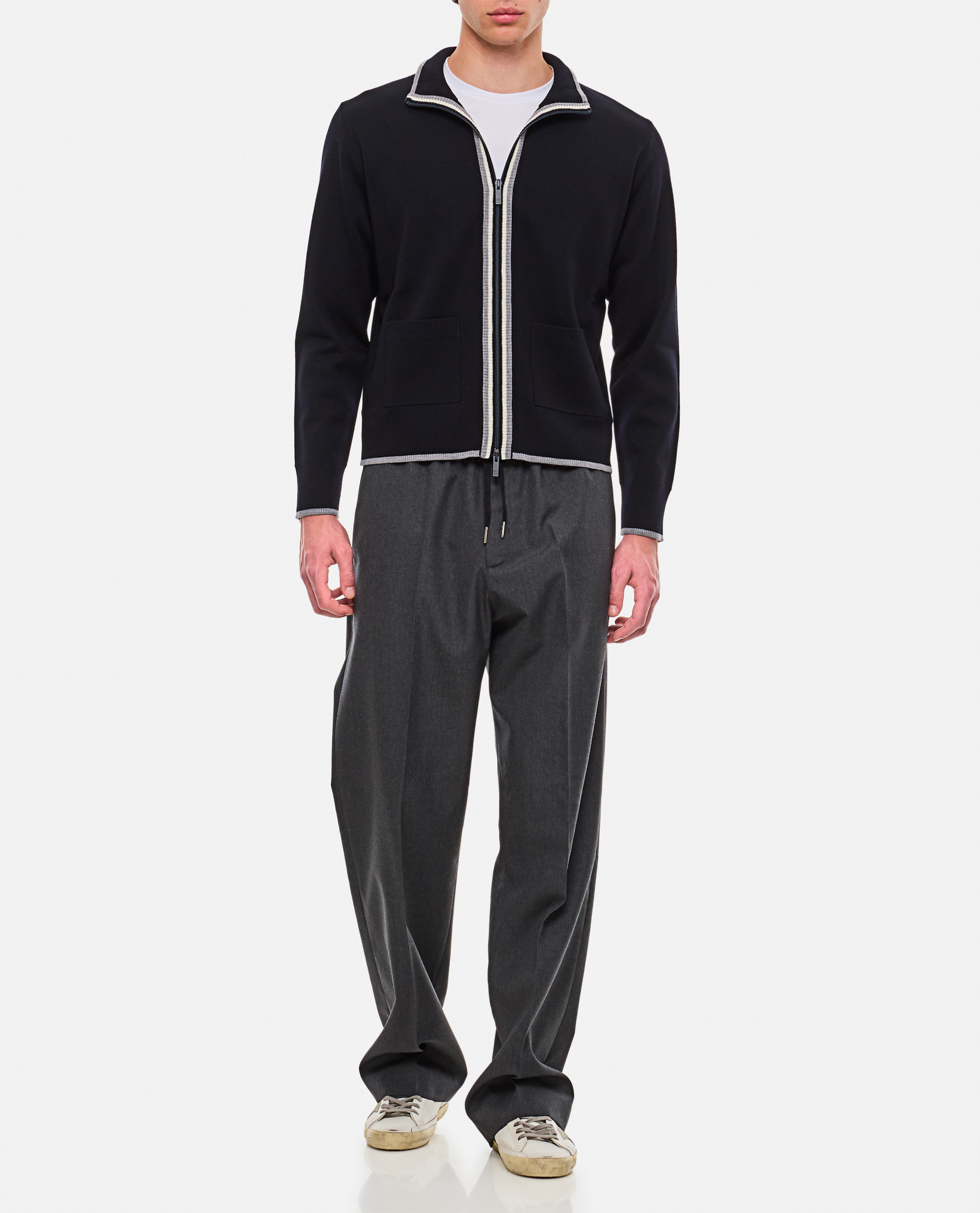 Shop Thom Browne Wool Cardigan In Black