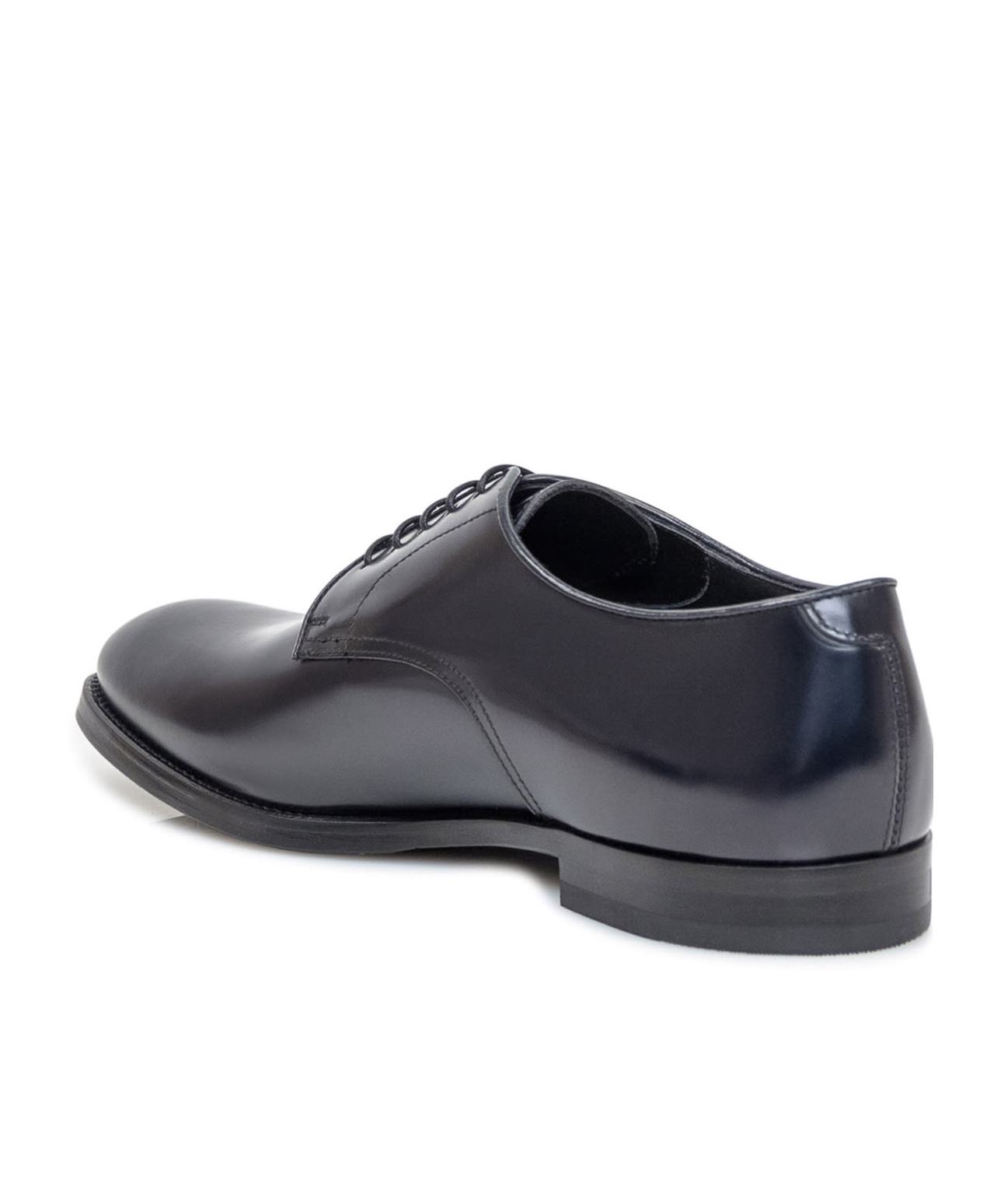 Doucal's Classic Black Derby Shoes Polished Finish In Calf Leather Man In Black