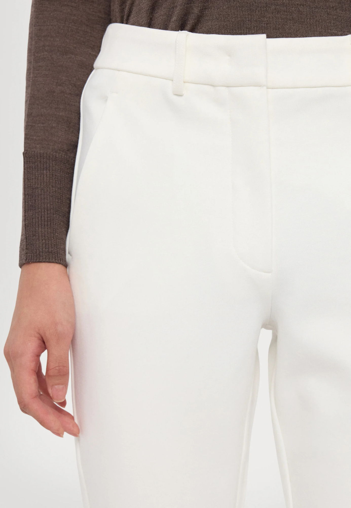 Max Mara Belt-loop Casual Pants In White
