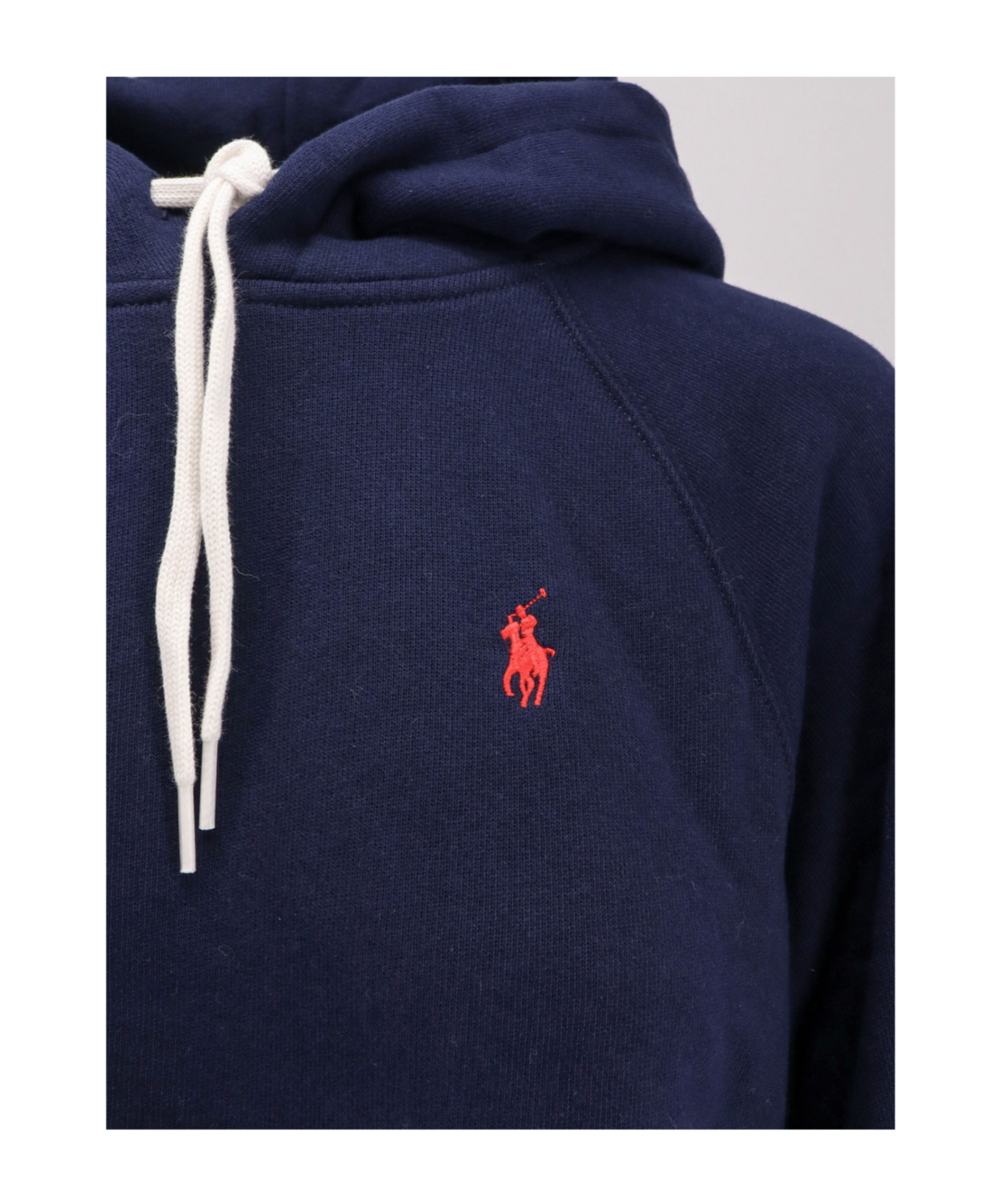Polo Ralph Lauren Shrunken Fit Fleece Hoodie In Blue