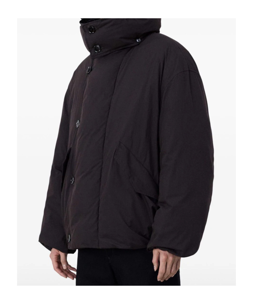 Lemaire Hooded Padded Puffer Jacket In Black