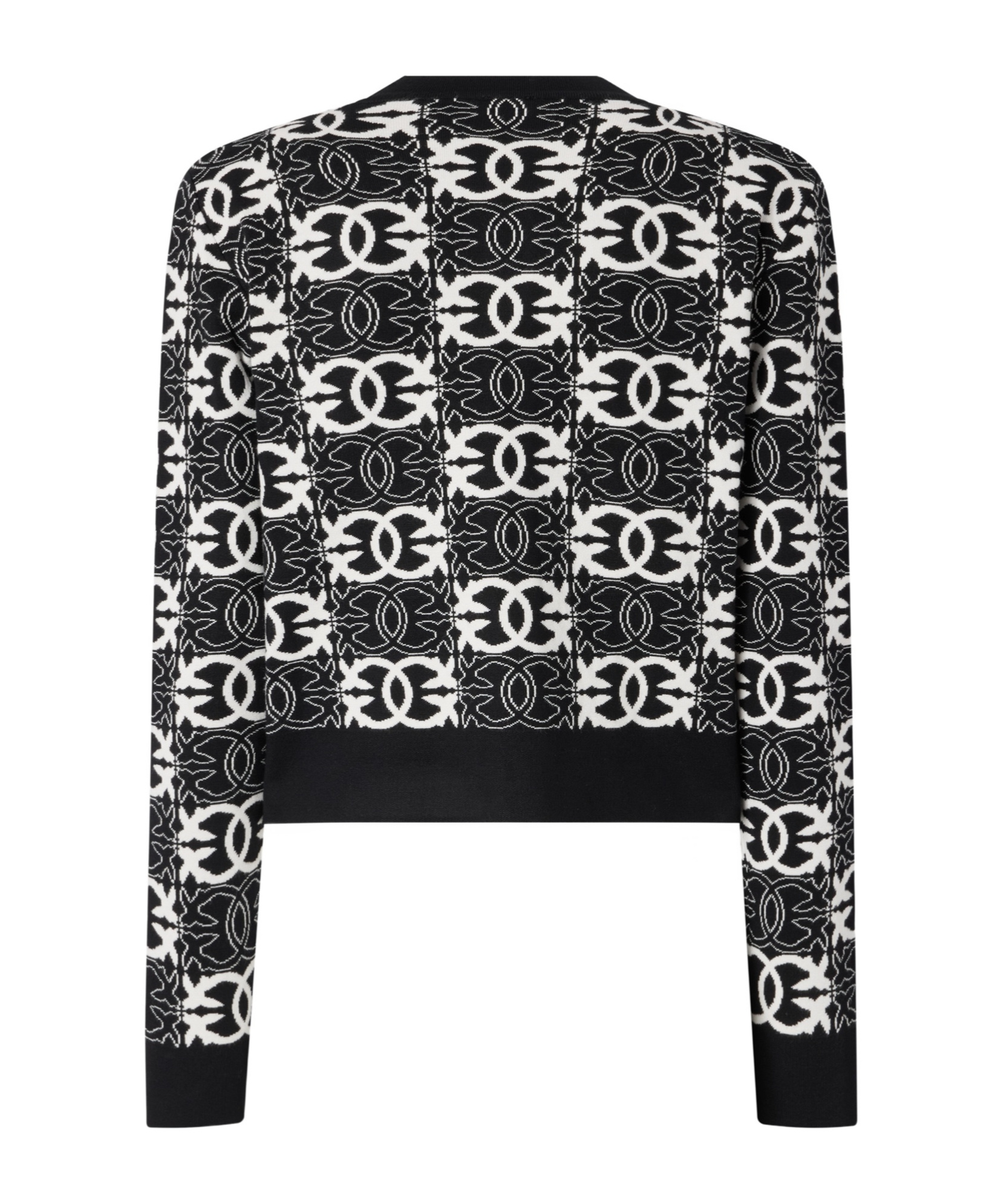 Pinko Cardigan With Love Birds Logo In Black