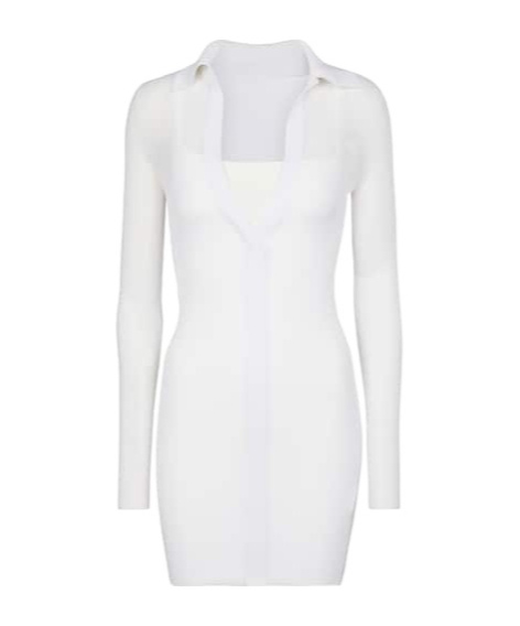 Peter Do Knit Midi Dress In White