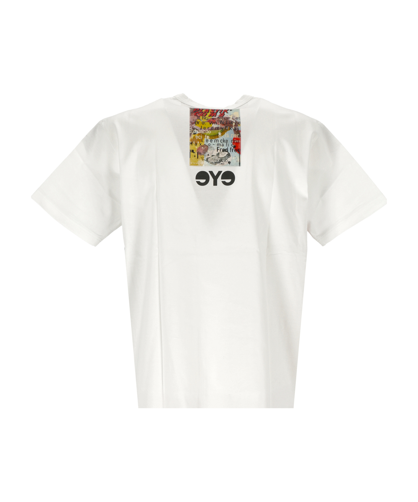 Junya Watanabe Round Collar Printed T-shirt In White
