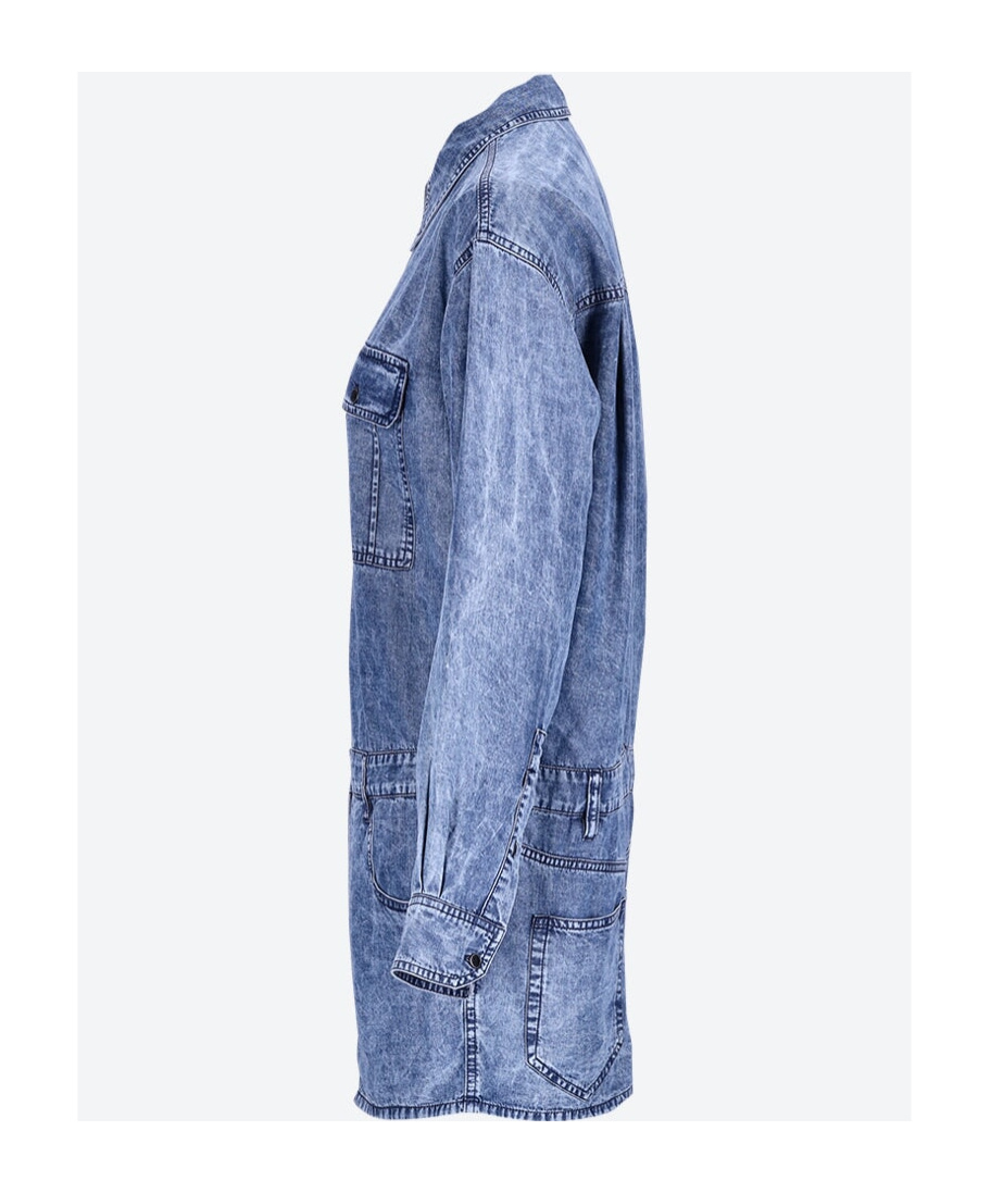 Isabel Marant Étoile Palvina Denim-effect Shirtdress In Blue