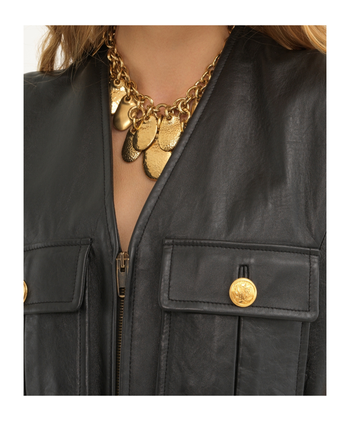Chloé Belted Waist Vest Jacket In Black