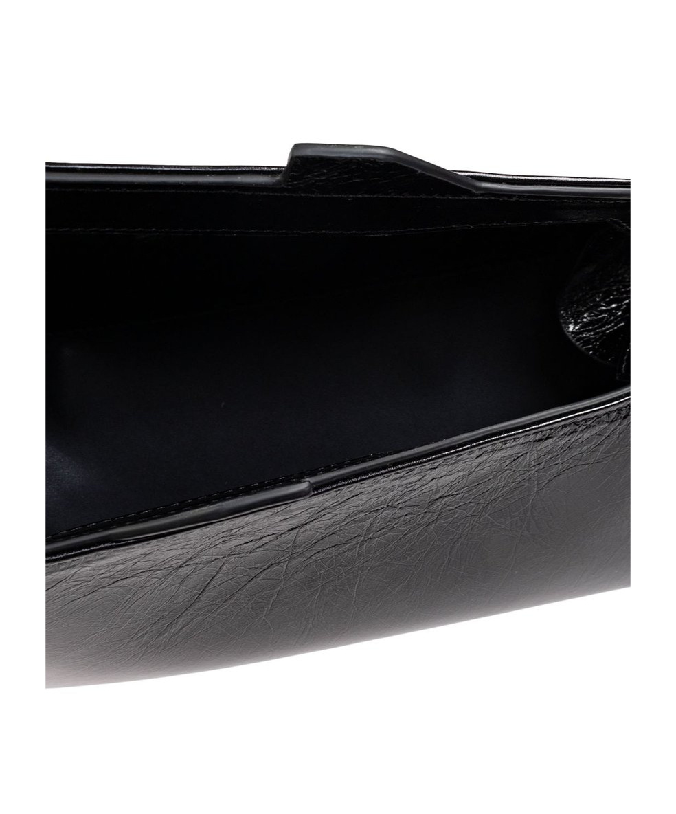 Attico Midnight Leather Clutch Bag In Black