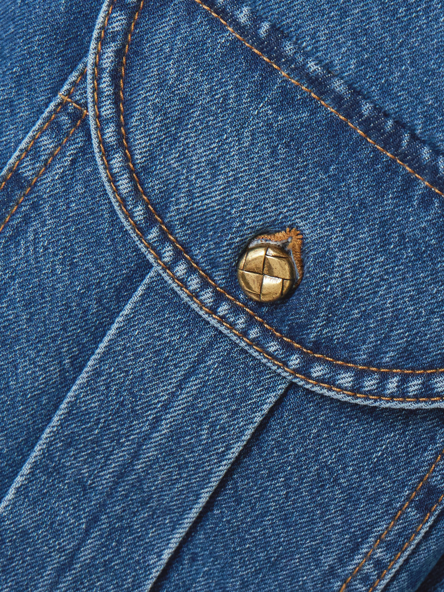 Blazé Milano Sahariana Padded Denim Jacket In Blue