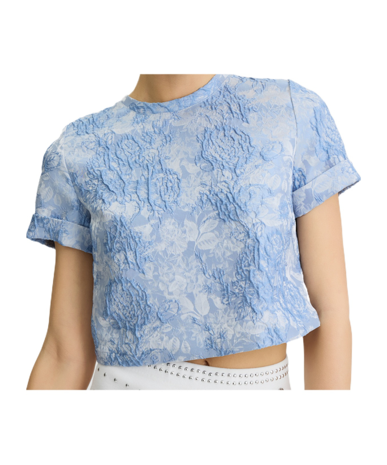 Liu •jo T-shirt Liu Jo Woman Color Gnawed Blue In Blue