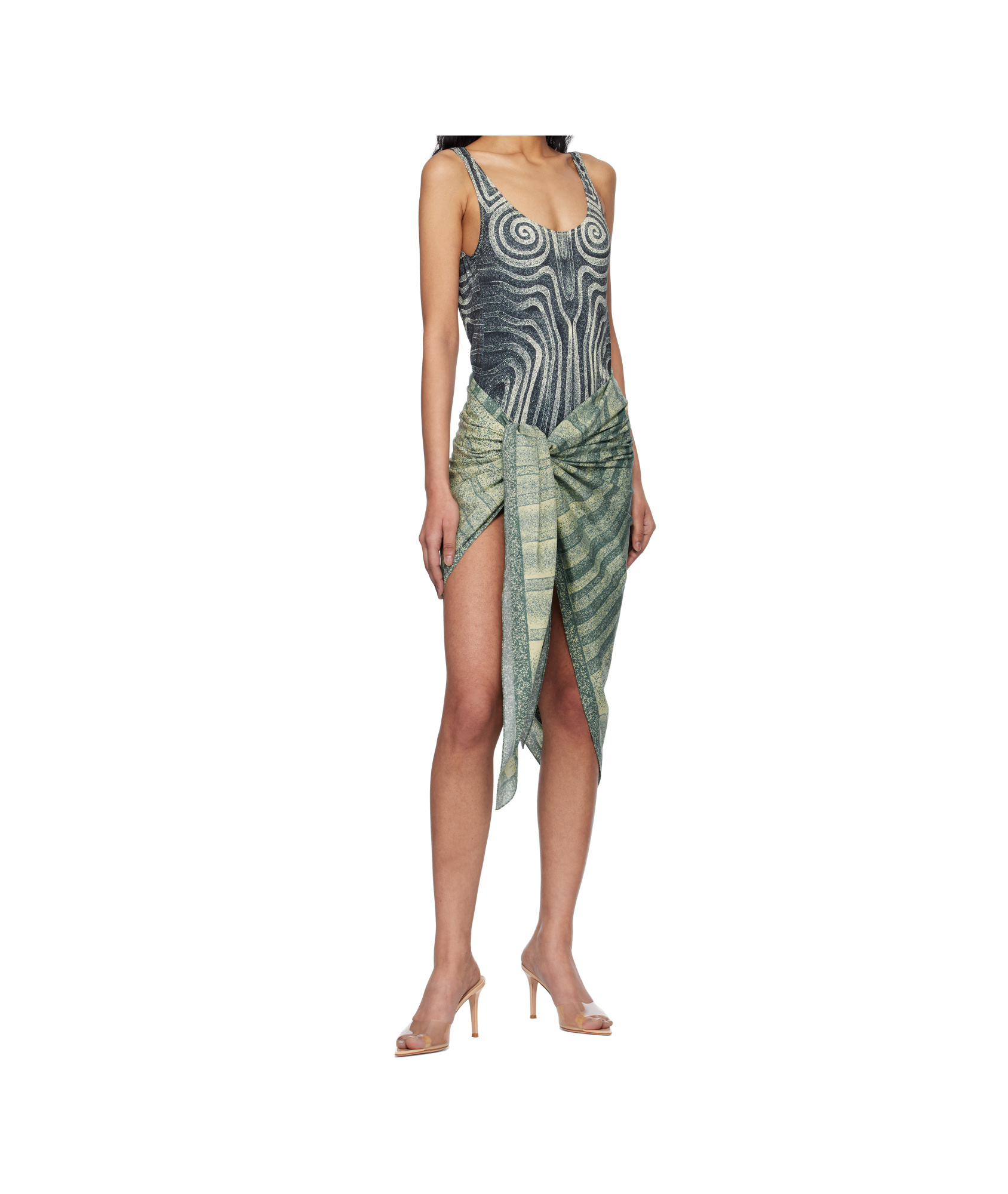 Jean Paul Gaultier Tie-dress In Gray