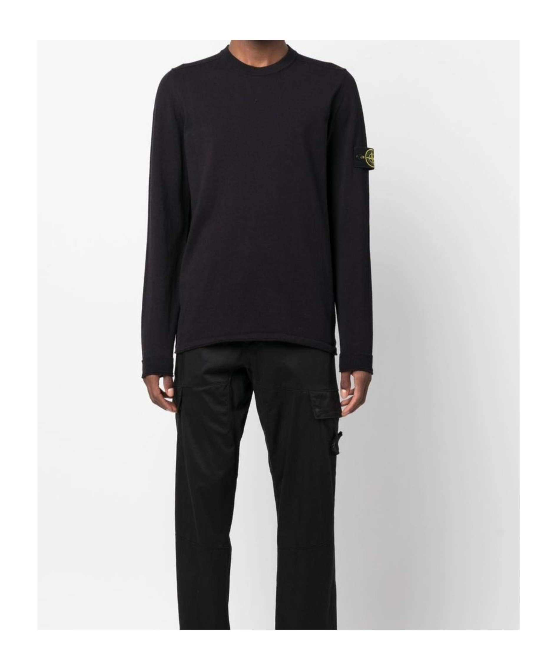 Stone Island Round Neck Sweater In Blue