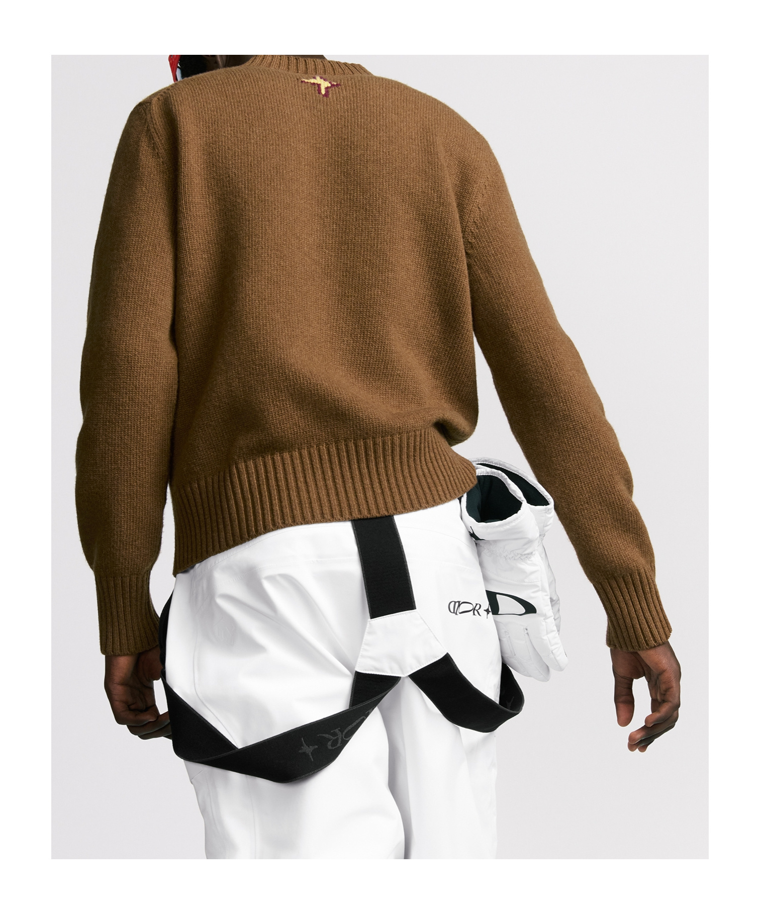Dior Long-sleeved Wool Sweater In Brown