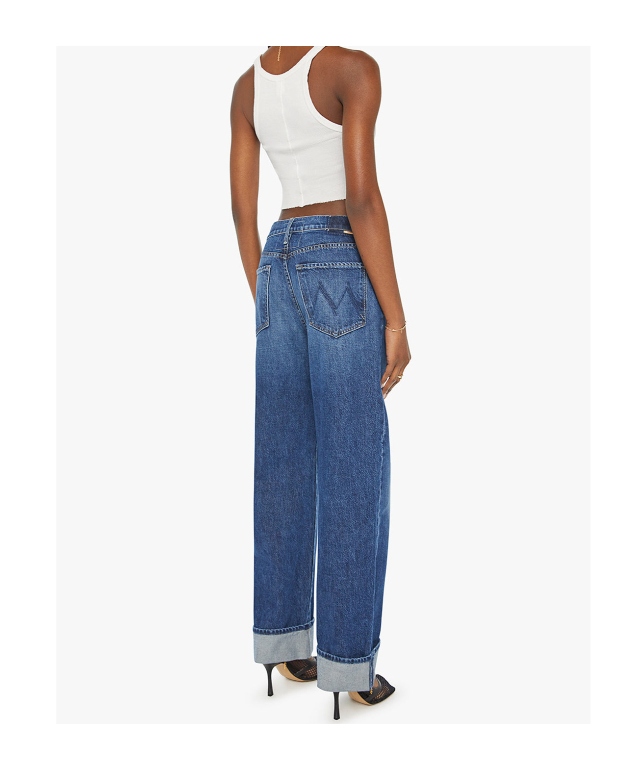 Mother The Tomcat Roller Sneak Jeans In Blue