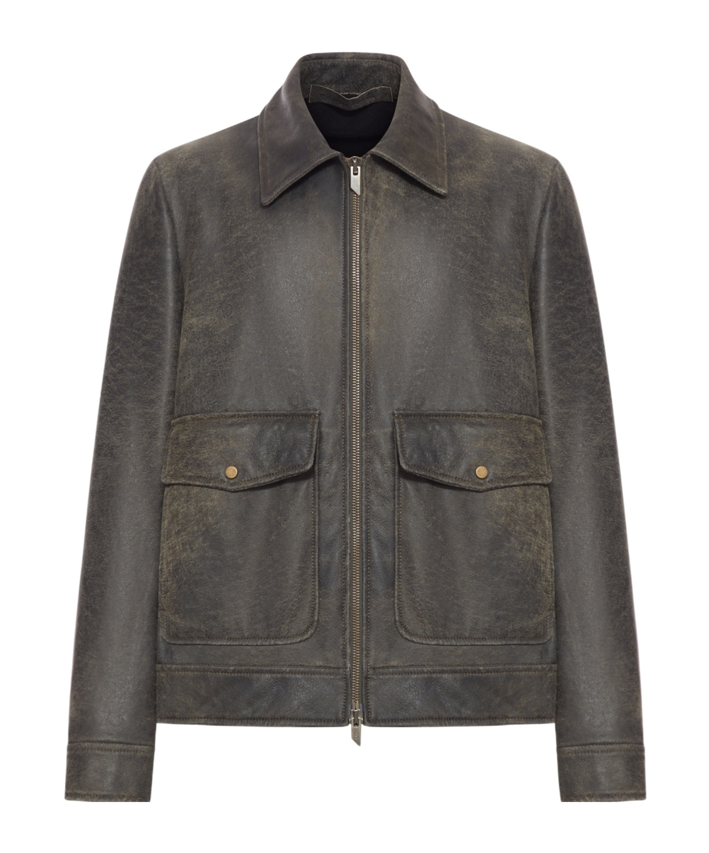 Salvatore Santoro Flap-pocket Leather Jacket In Brown