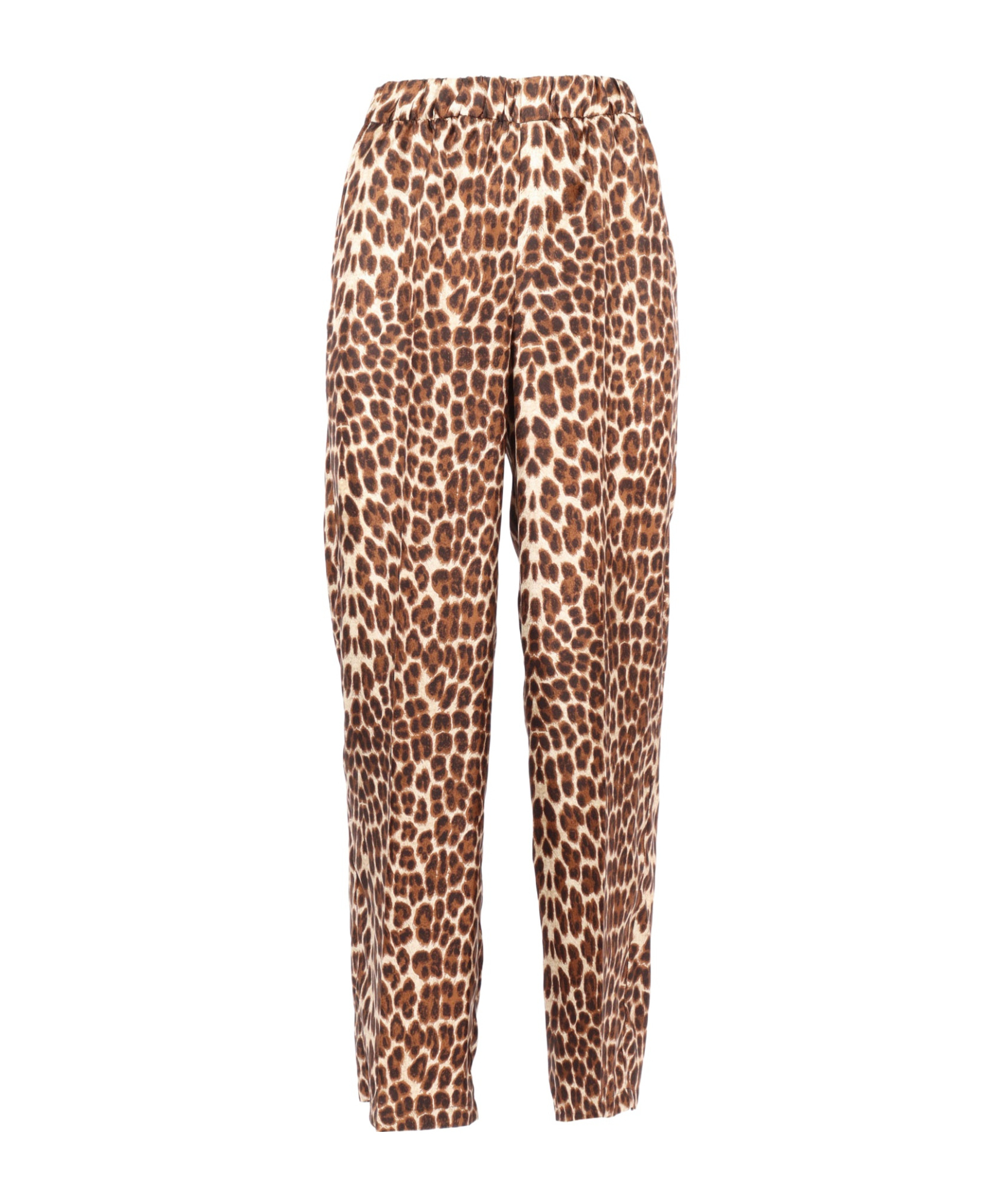 P.a.r.o.s.h Relaxed Fit Leopard Print Silk Pants In Multi