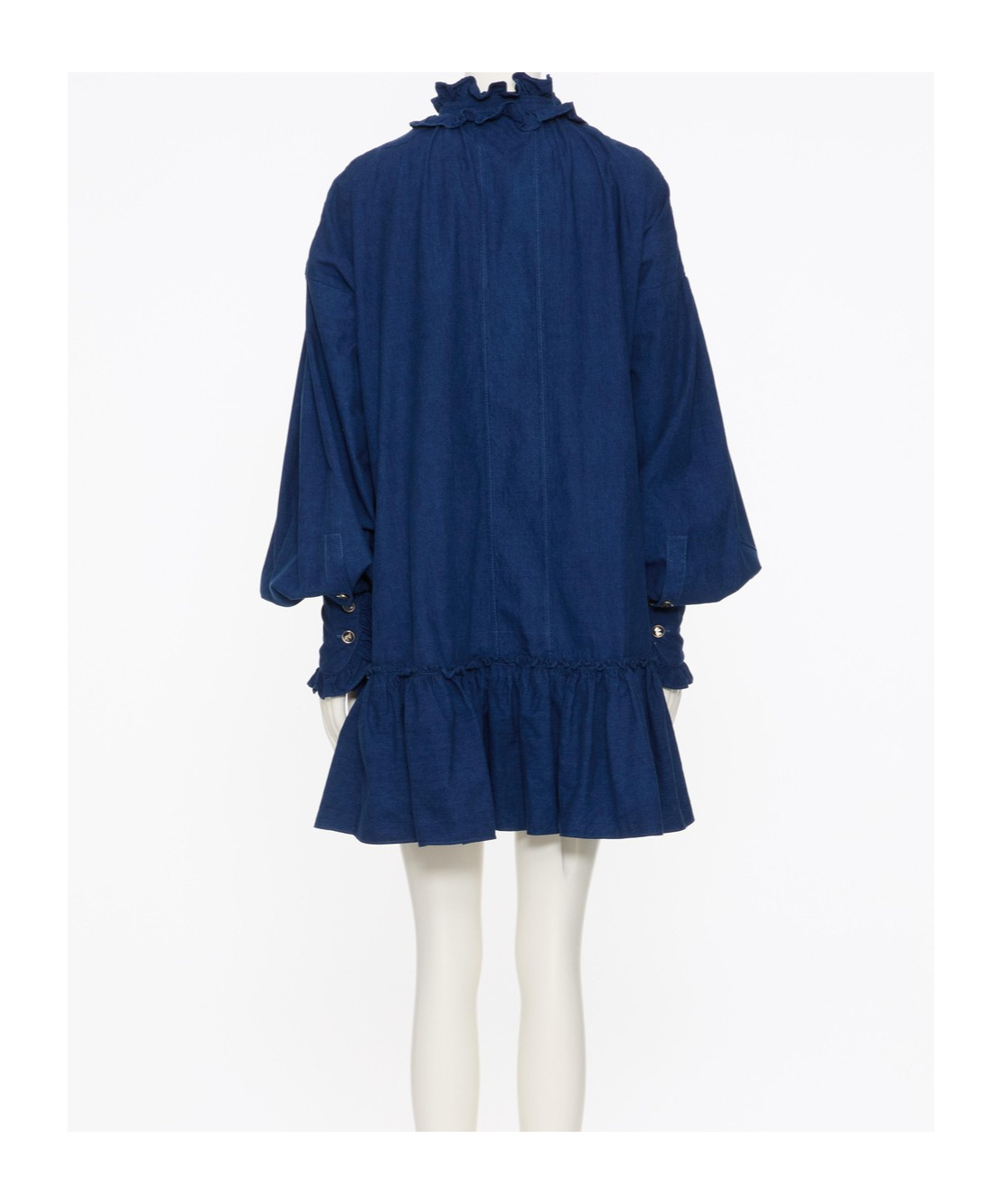 Valentino Dark Blue Denim Dress In Blue