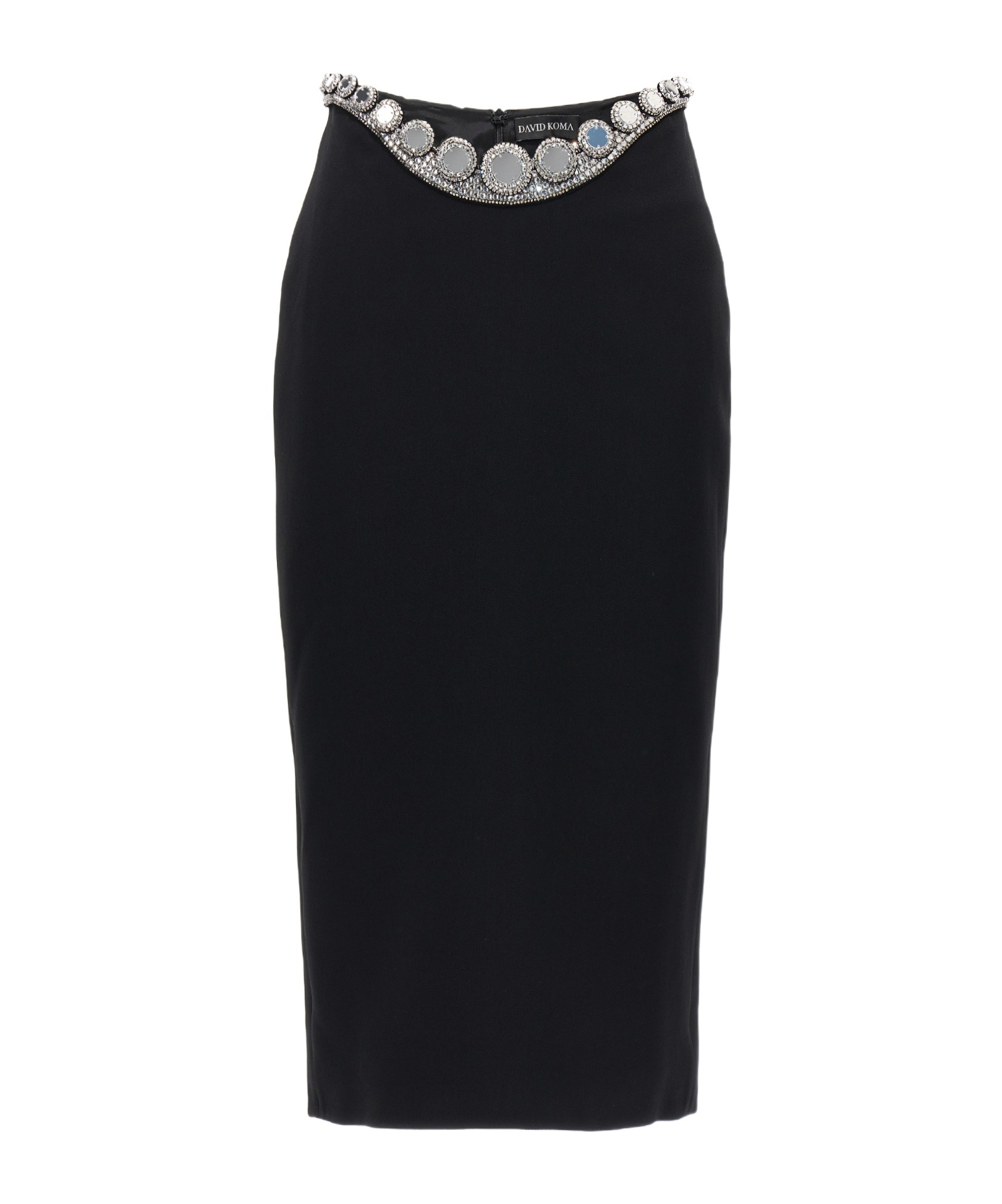 Shop David Koma Slit Skirt In Black