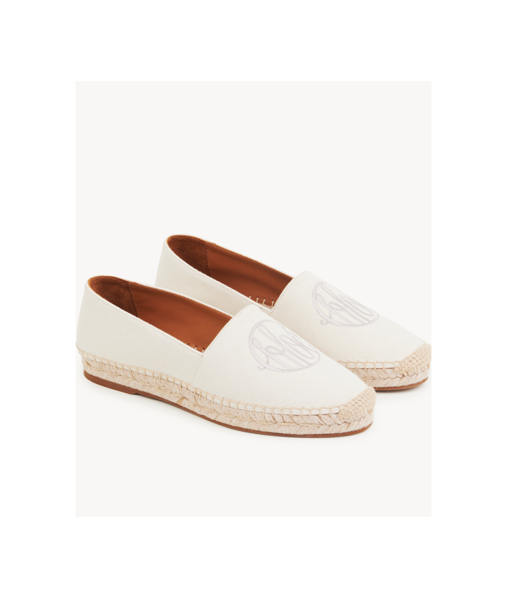 Chloé Pary Leather Espadrilles In White
