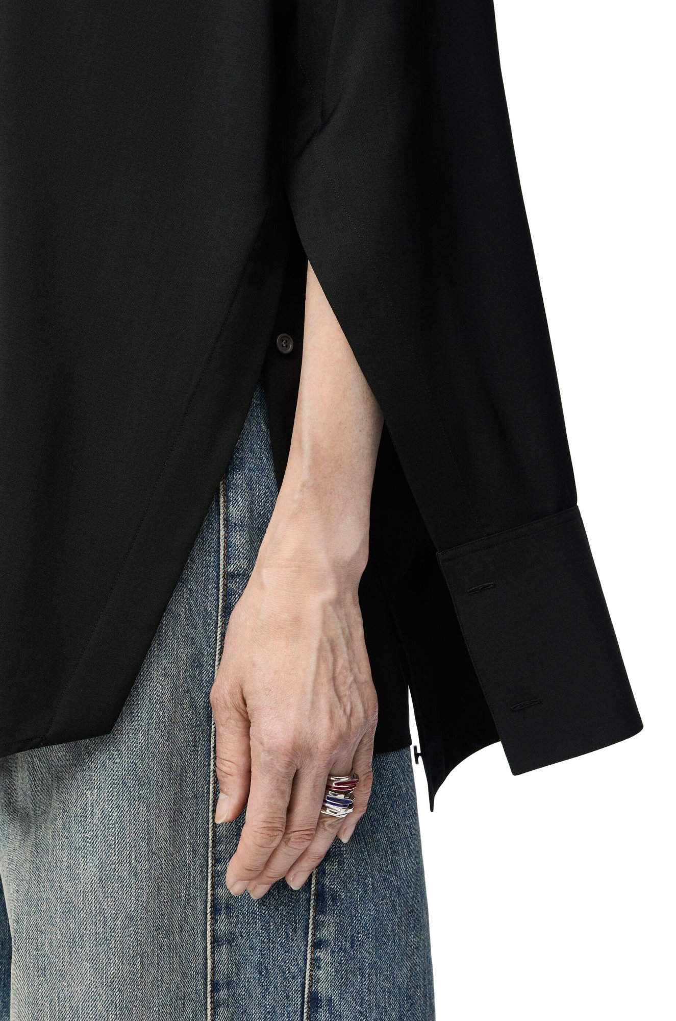 Shop Loewe Shirt In Wool In Black