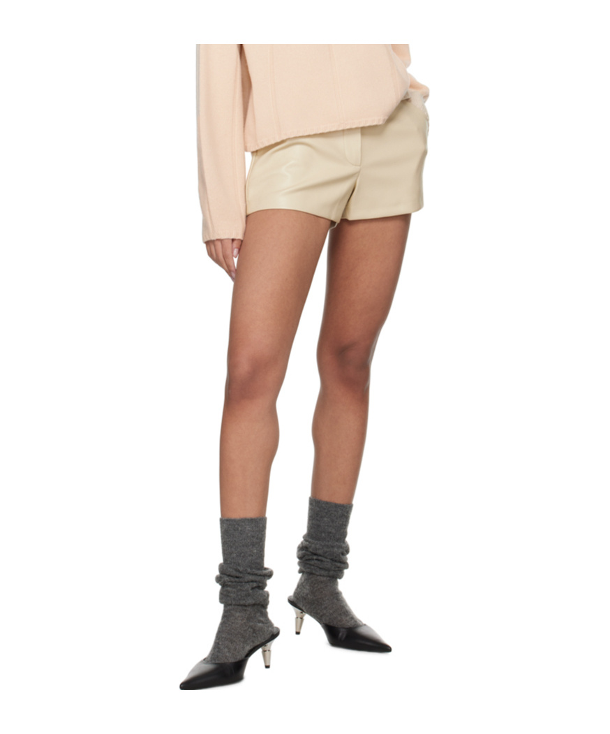 THE FRANKIE SHOP KATE FAUX-LEATHER SHORTS