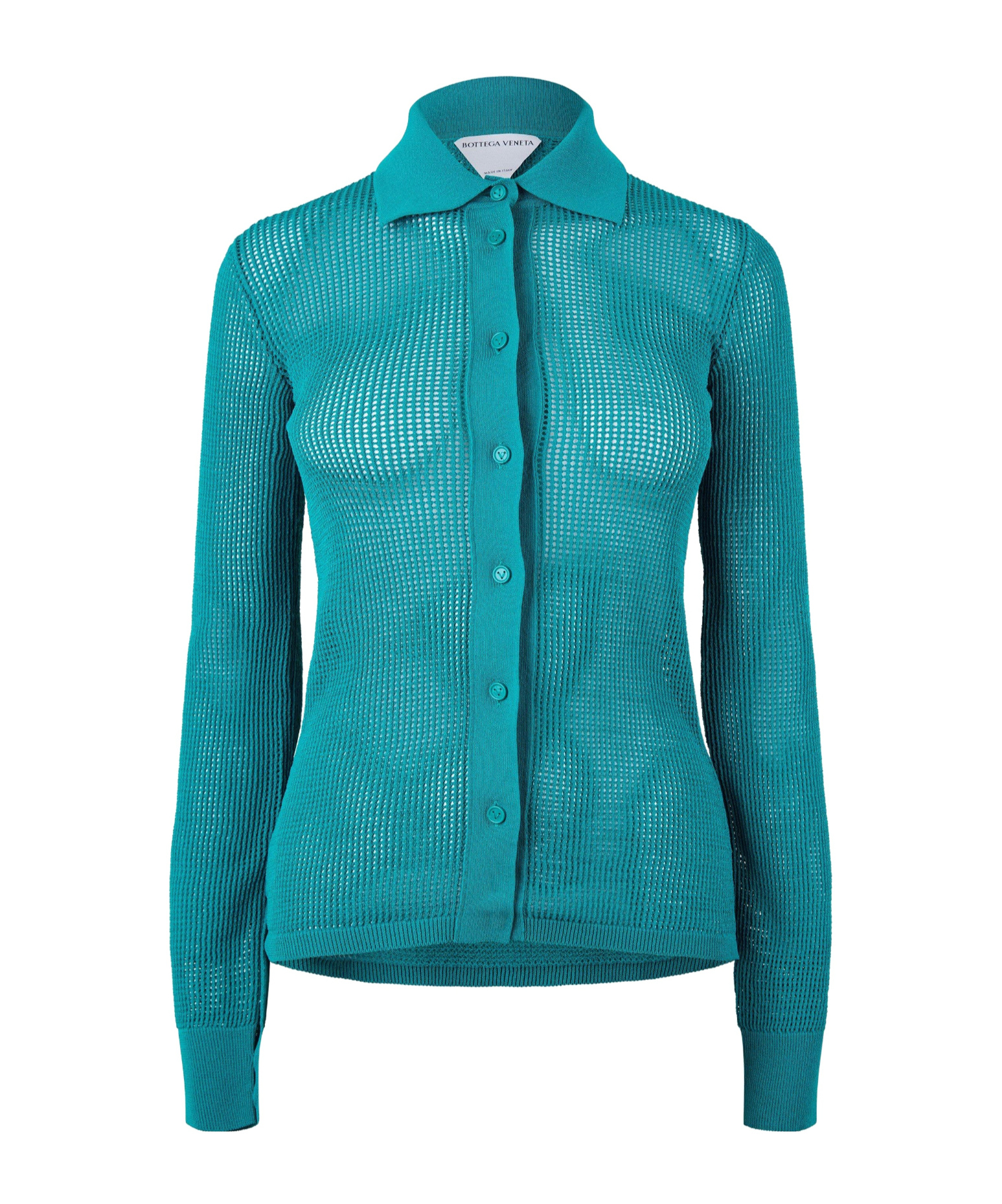Bottega Veneta Simple Knitted Sweater In Green