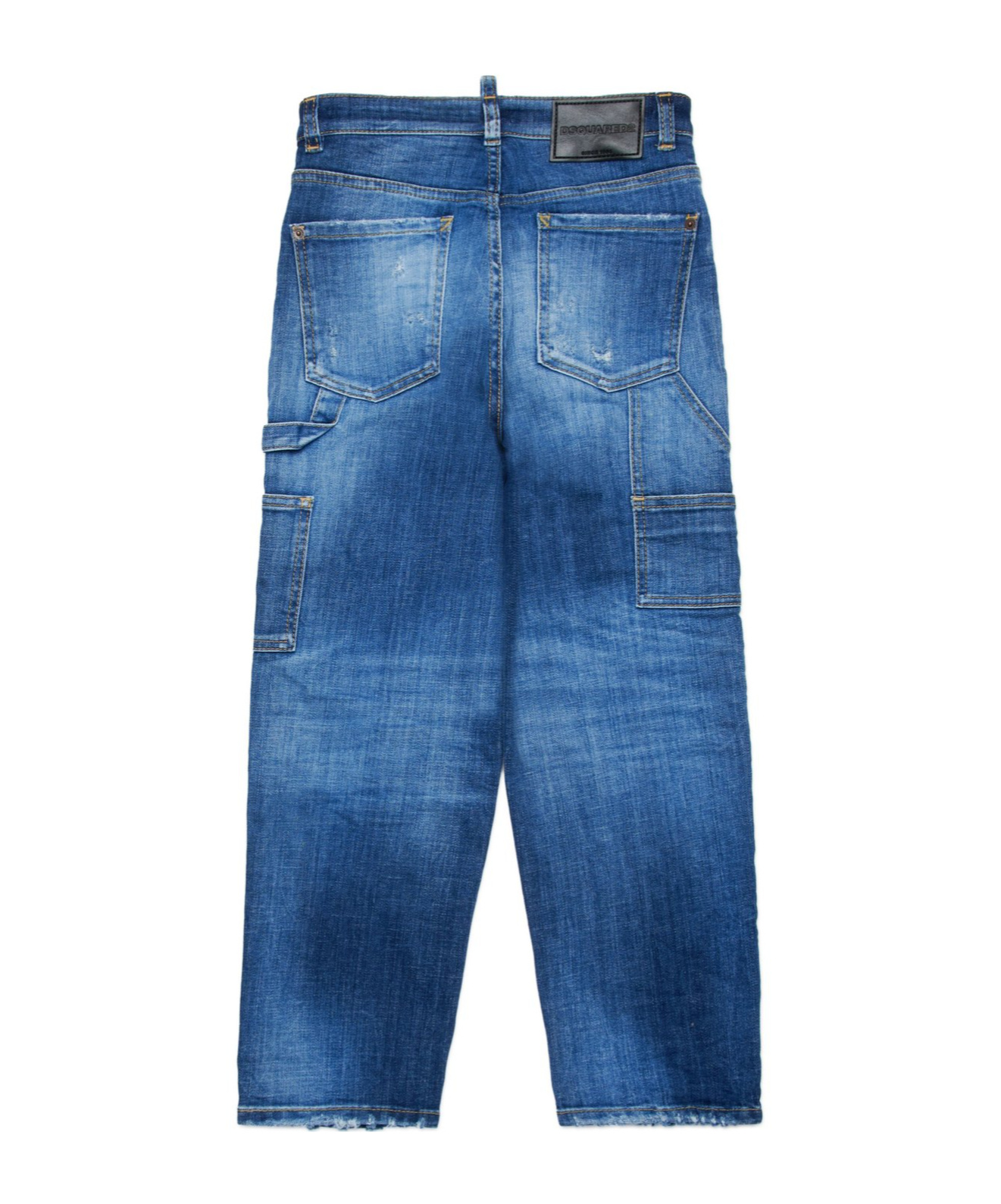 Dsquared2 Distressed Panelled Jeans In Blue