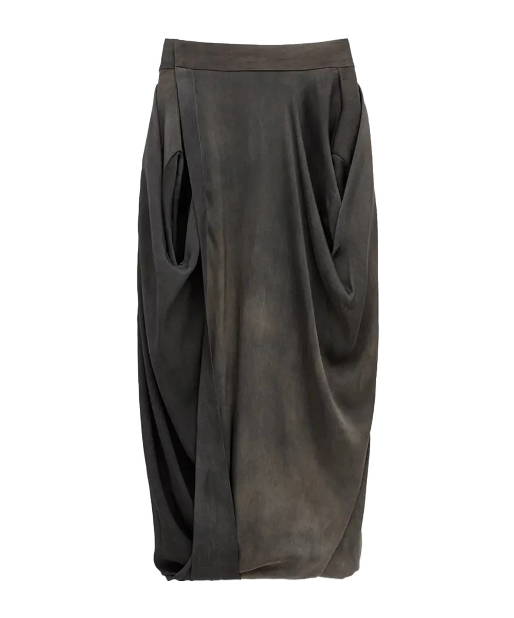 Uma Wang Gink Skirt Dark Grey In Black