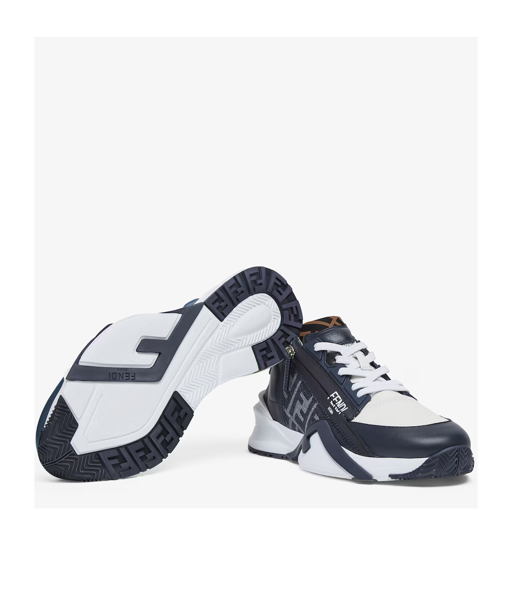 Fendi Mania Flow Runnning Sneakers In Black