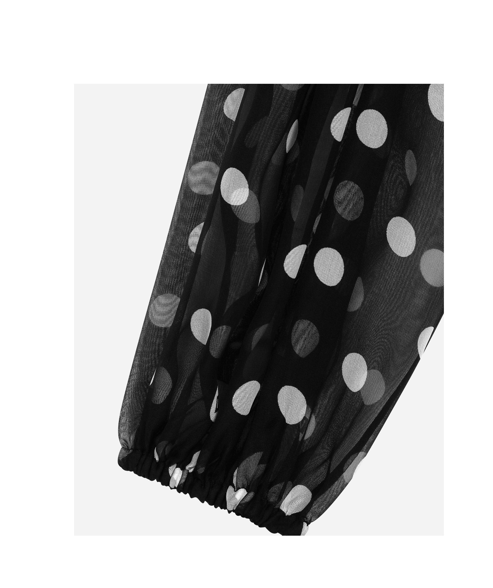 Dolce & Gabbana Polka-dot Chiffon Pussy-bow Blouse In Black