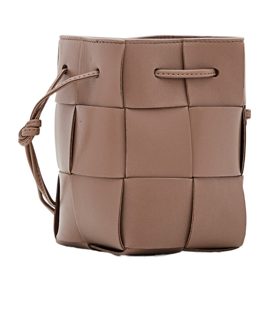 Bottega Veneta Mini Cassette Bucket Bag In Brown