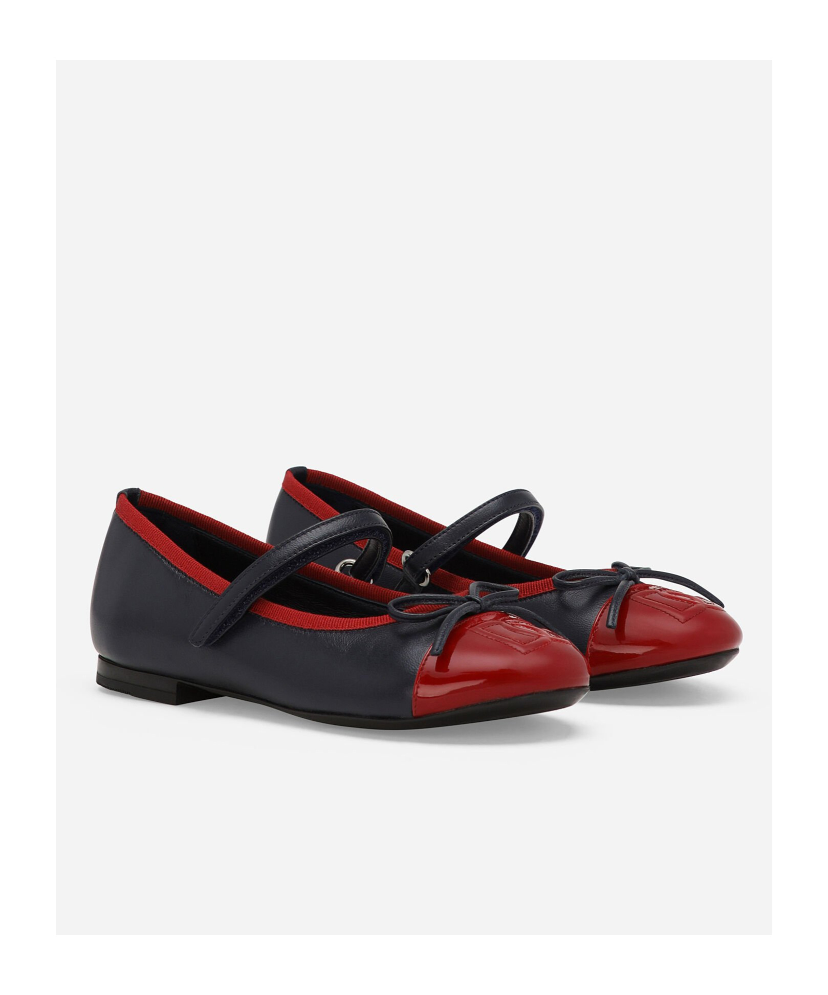 Dolce & Gabbana Bow Ballet Flats In Black