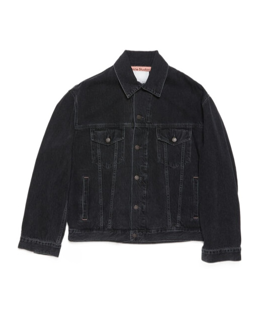 Acne Studios Drop-shoulder Denim Jacket In Black