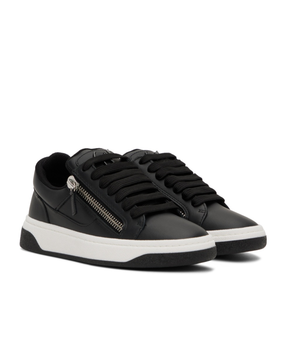 Giuseppe Zanotti Side Zipper Low-cut Casual Shoes In Black