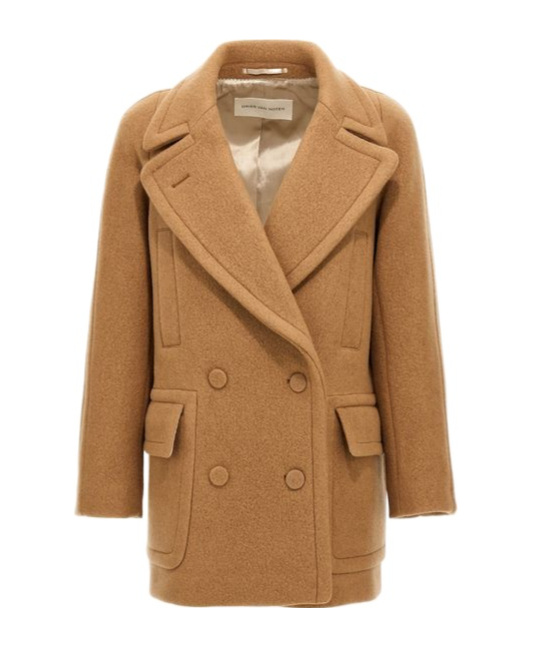 Shop Dries Van Noten Randia Double-breasted Coat In Brown