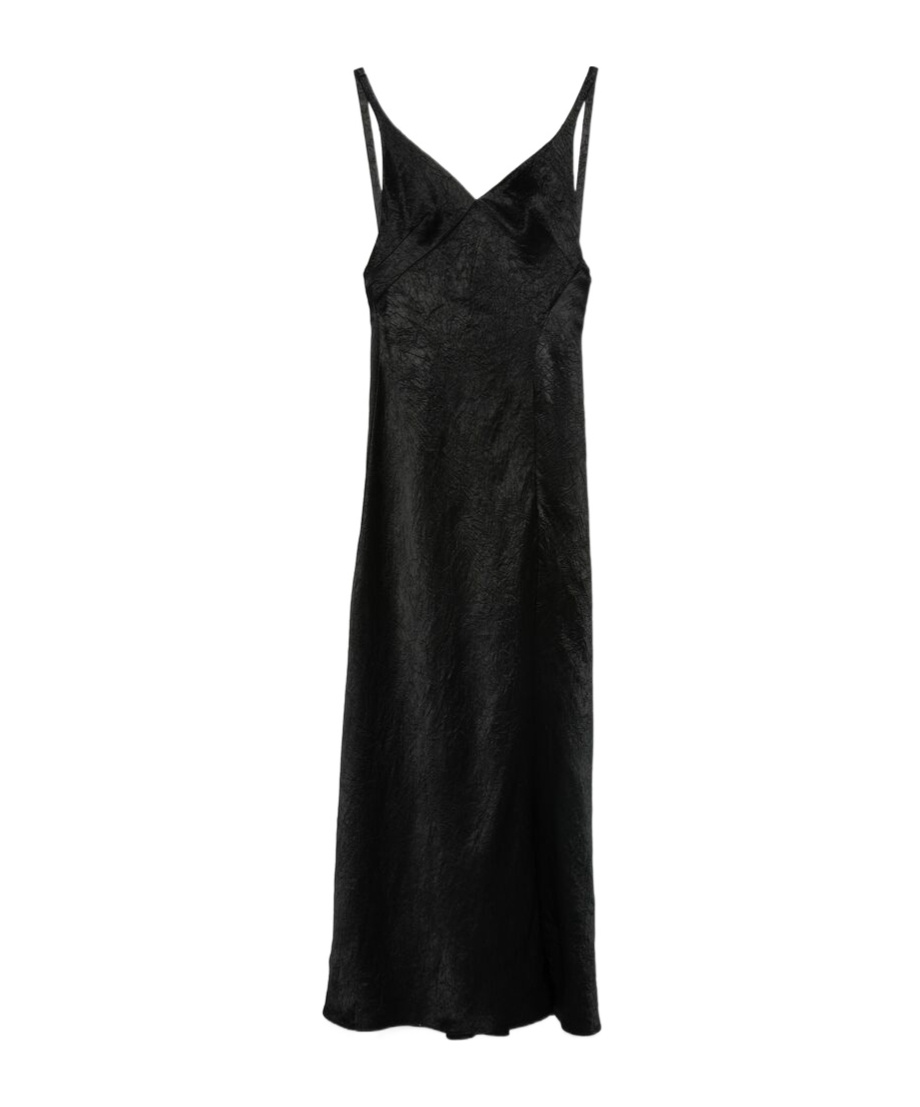 Alexander Mcqueen Silk Evening Dress Women In Black
