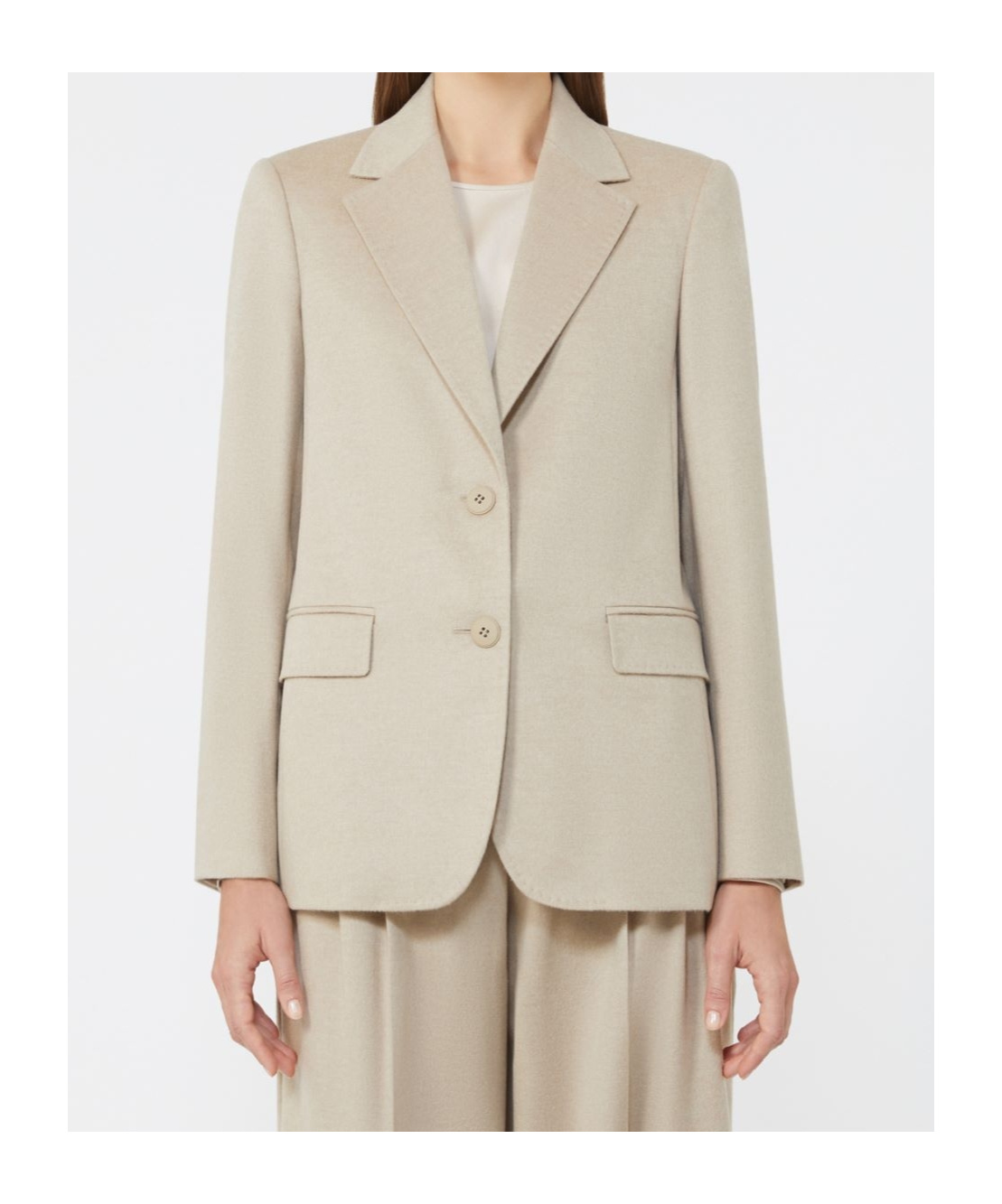 Max Mara Long-sleeved Suit Jacket In Brown