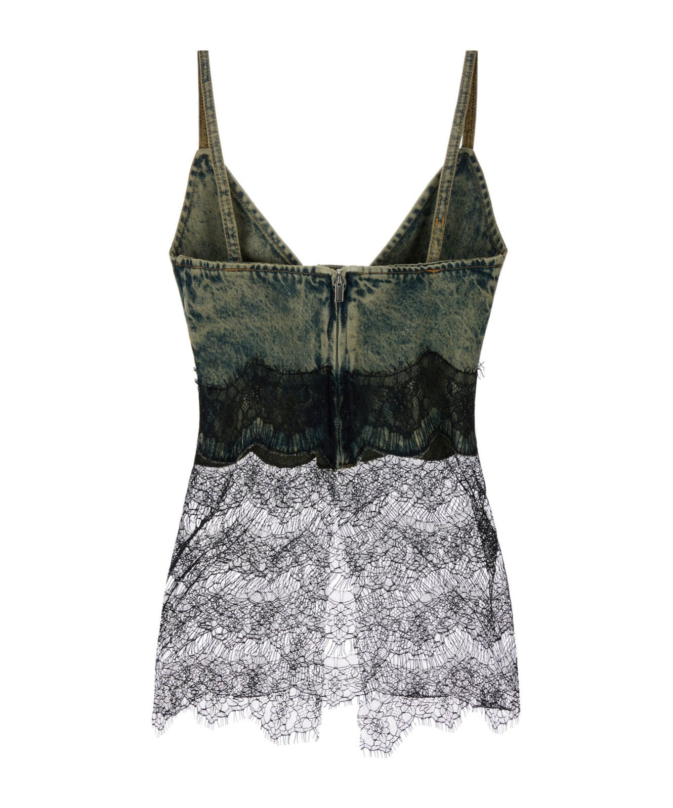 Giuseppe Di Morabito Denim Lace Top In Black