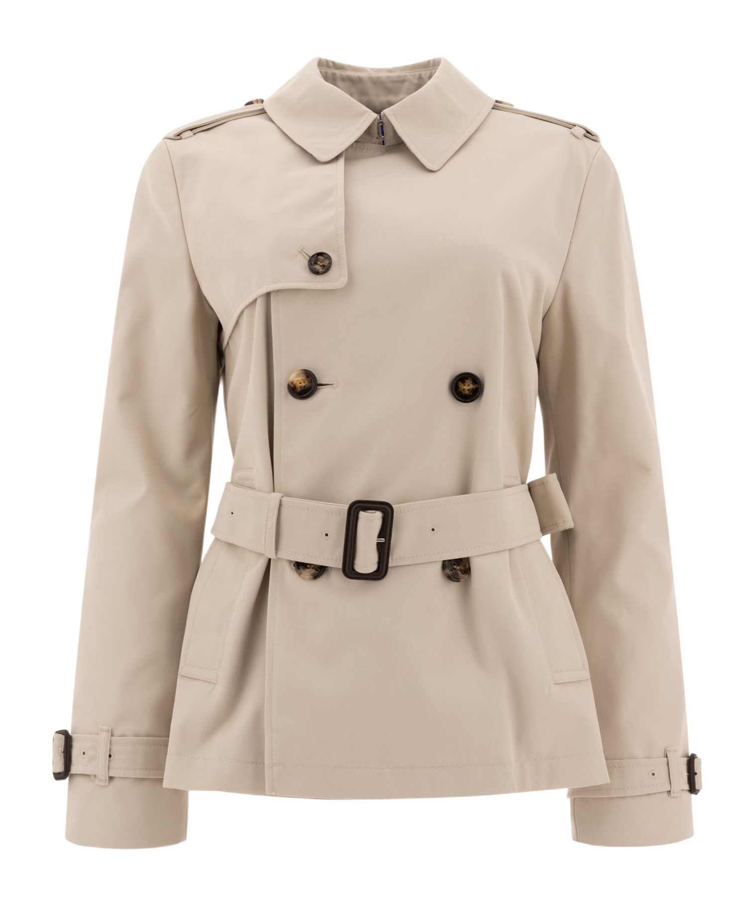 Burberry Double-breasted Trench Jacket In Nude